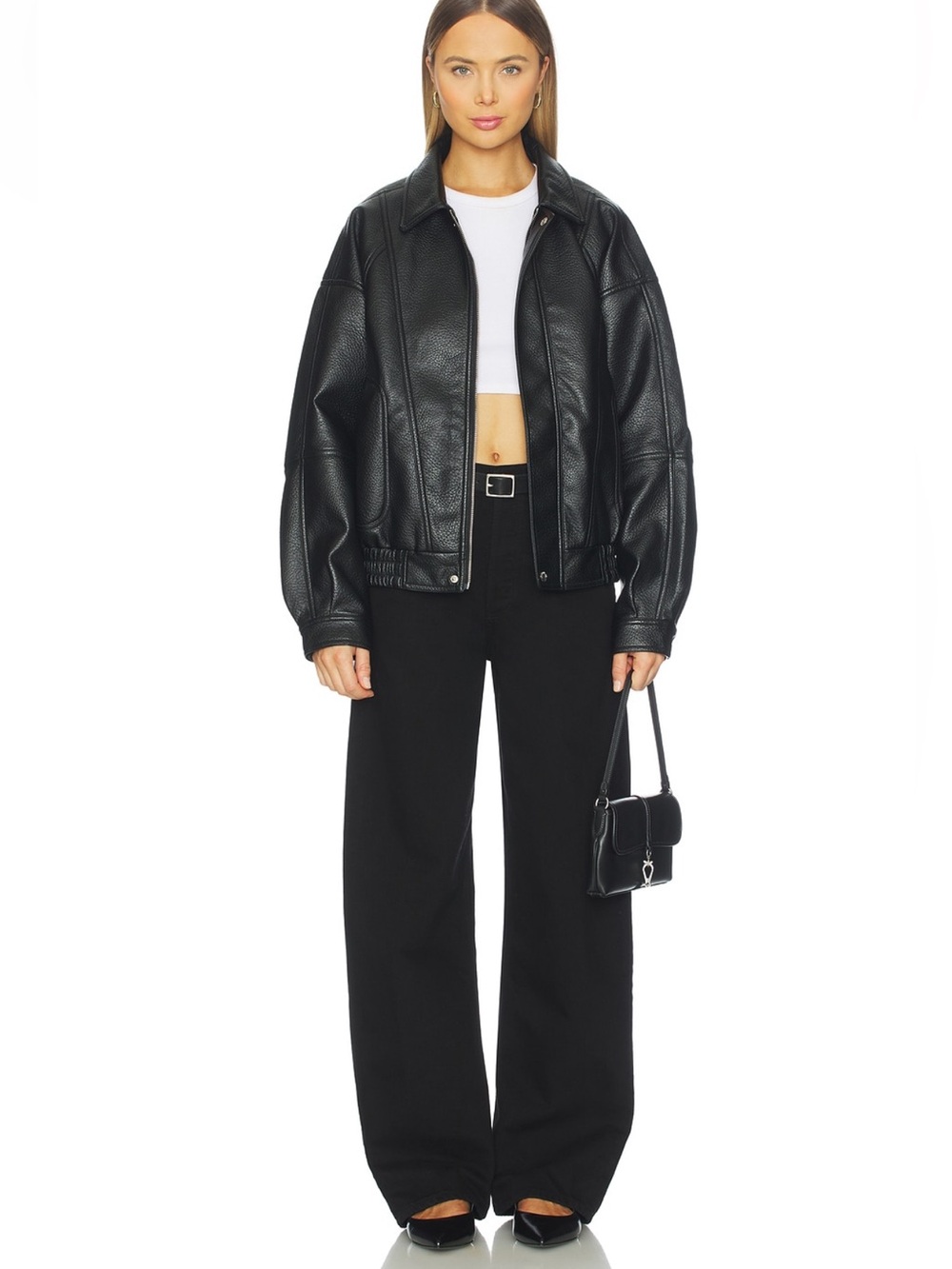 Citizen Of Humanity Ayla black baggy loose wide leg jeans 24